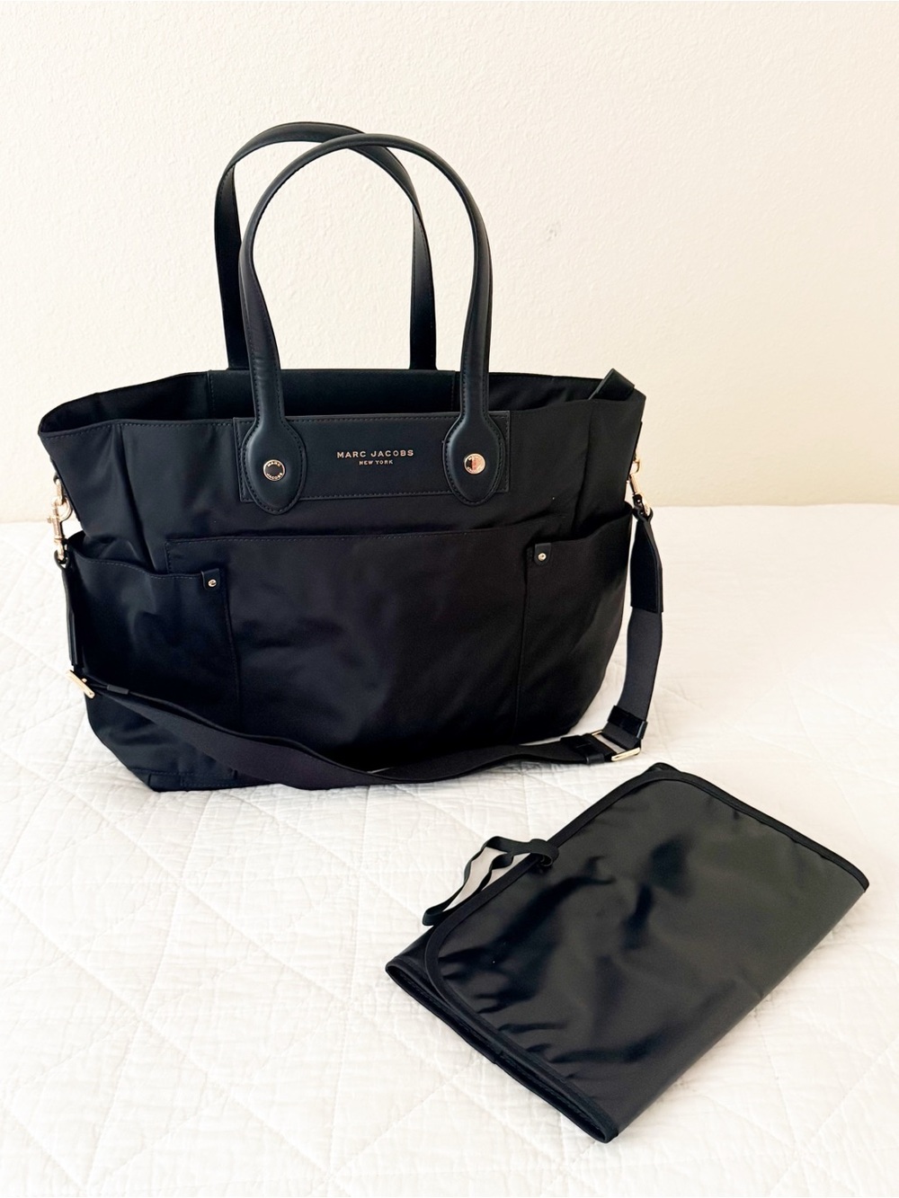 NEW Marc Jacobs Preppy Black Nylon Baby Bag NWT - Picture 9 of 9
